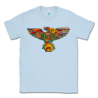 Dusty Blue thunderbird  wild soul with sunflower serape aztec Classic Tee - Artiststas