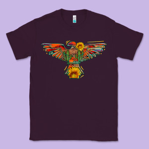 Thunderbird  Wild Soul With Sunflower Serape Aztec Classic Tee Designed By Artiststas