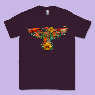 Thunderbird  Wild Soul With Sunflower Serape Aztec Classic Tee Designed By Artiststas