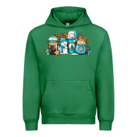 Emerald winter snowman coffee cups Urban Hoodie - Jasminsmagicworld