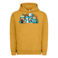 Pigment Peanut Butter winter snowman coffee cups Urban Hoodie - Jasminsmagicworld