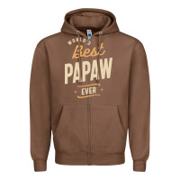Chestnut Mens Best Papaw Ever Funny Dad / Grandpa Zipper Hoodie - DesigneFamous