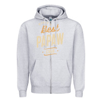 Heather Grey Mens Best Papaw Ever Funny Dad / Grandpa Zipper Hoodie - DesigneFamous