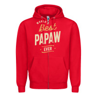 Red Mens Best Papaw Ever Funny Dad / Grandpa Zipper Hoodie - DesigneFamous