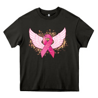 Asphalt Cancer ribbon angel wings Cancer Awareness Heavy Core Tee - HowdyJamesFarm