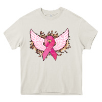 Cream Cancer ribbon angel wings Cancer Awareness Heavy Core Tee - HowdyJamesFarm