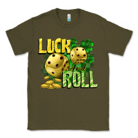 Army Green Luck and roll Classic Tee - CowGirlArtShop