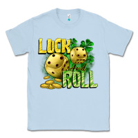 Dusty Blue Luck and roll Classic Tee - CowGirlArtShop