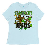 St. Patrick's Knows Jesus Arose Ladies Tee | Teevron