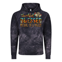 Cloud Black Thankful Blessed And Kind Of A Mess Vintage Hoodie - CowhideDigitalArt