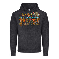 Vintage Black Thankful Blessed And Kind Of A Mess Vintage Hoodie - CowhideDigitalArt