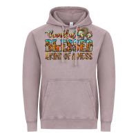 Vintage Zinc Thankful Blessed And Kind Of A Mess Vintage Hoodie - CowhideDigitalArt