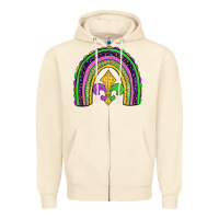 Sandshell mardi gras fleur de lis rainbow Zipper Hoodie - JahusDesignShop