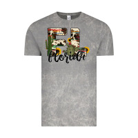 Cloud Rock florida state cowhide serape cactus Vintage Tee - RanaPortraitStore