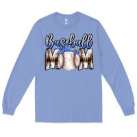 Colony Blue Baseball Mom Long Sleeve Tee - CowhideDigitalArt