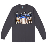 Smoke Baseball Mom Long Sleeve Tee - CowhideDigitalArt