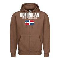 Chestnut dominican republic Zipper Hoodie - DesigneFamous
