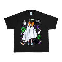 Black cute ghost halloween Urban Heavy Tee - BundleAndBundleShop