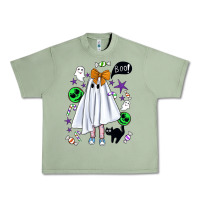 Oil Green cute ghost halloween Urban Heavy Tee - BundleAndBundleShop
