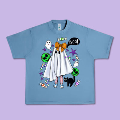 Cute Ghost Halloween Urban Heavy Tee Designed By Bundleandbundleshop