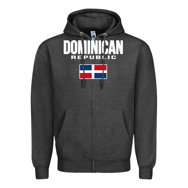 Dominican Republic Zipper Hoodie by DesigneFamous | Teevron