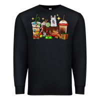 Black Christmas coffee cups with White Shepherd Premium Sweatshirt - RanaPortraitStore