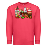 Cardinal Christmas coffee cups with White Shepherd Premium Sweatshirt - RanaPortraitStore