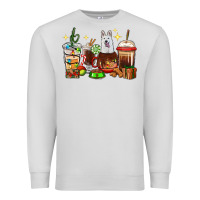 Dove Grey Christmas coffee cups with White Shepherd Premium Sweatshirt - RanaPortraitStore