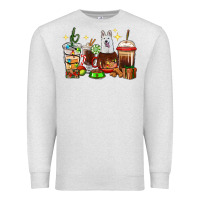 Oatmeal Heather Christmas coffee cups with White Shepherd Premium Sweatshirt - RanaPortraitStore