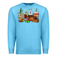 Ocean Blue Christmas coffee cups with White Shepherd Premium Sweatshirt - RanaPortraitStore