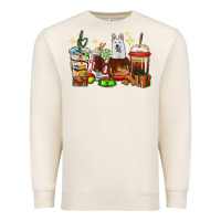 Sandshell Christmas coffee cups with White Shepherd Premium Sweatshirt - RanaPortraitStore
