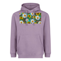 Lavender Sunflower And Daisy With Leopard Heavyweight Hoodie - RanaPortraitStore