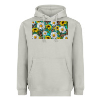 Moon Dust Sunflower And Daisy With Leopard Heavyweight Hoodie - RanaPortraitStore