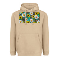 Mushroom Sunflower And Daisy With Leopard Heavyweight Hoodie - RanaPortraitStore