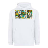 White Sunflower And Daisy With Leopard Heavyweight Hoodie - RanaPortraitStore