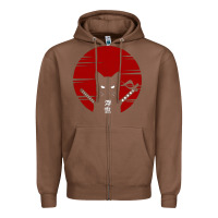 Chestnut ninja cat japanese Zipper Hoodie - DesigneFamous
