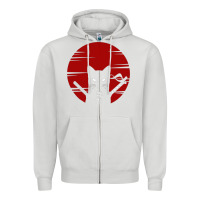 Dove Grey ninja cat japanese Zipper Hoodie - DesigneFamous