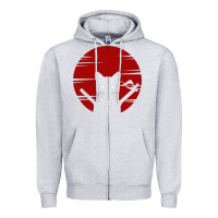 Heather Grey ninja cat japanese Zipper Hoodie - DesigneFamous