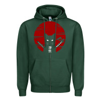 Sports Green ninja cat japanese Zipper Hoodie - DesigneFamous