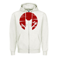 Oatmeal Heather ninja cat japanese Zipper Hoodie - DesigneFamous