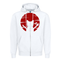 White ninja cat japanese Zipper Hoodie - DesigneFamous