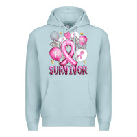 Blue Mist Balloons cancer ribbon survivor Premium Hoodie - Artiststas