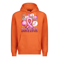 Carrot Balloons cancer ribbon survivor Premium Hoodie - Artiststas