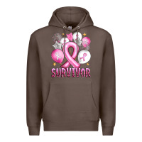 Coffee Balloons cancer ribbon survivor Premium Hoodie - Artiststas