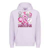 Lilac Balloons cancer ribbon survivor Premium Hoodie - Artiststas