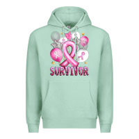 Seafoam Balloons cancer ribbon survivor Premium Hoodie - Artiststas