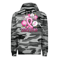 Slate Camo Balloons cancer ribbon survivor Premium Hoodie - Artiststas