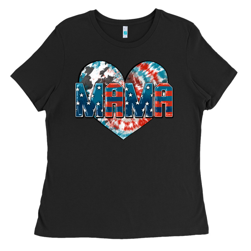 American Mama Heart Ladies Tee by FaDigitalArtStudio | Teevron