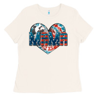 Bone American Mama heart Ladies Tee - FaDigitalArtStudio