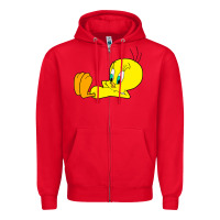 Red tweety bird Zipper Hoodie - DesigneFamous